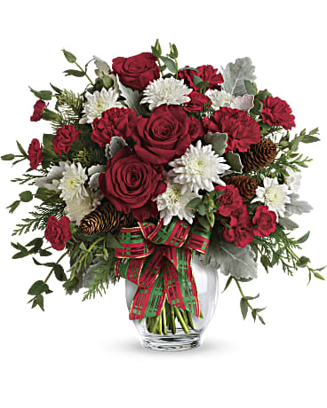 Holiday Shine Bouquet | Carnations | Same Day Flower Delivery | White | Teleflora