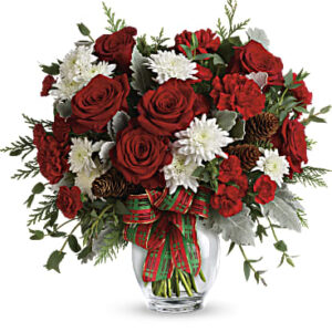 Holiday Shine Bouquet | Carnations | Same Day Flower Delivery | White | Teleflora