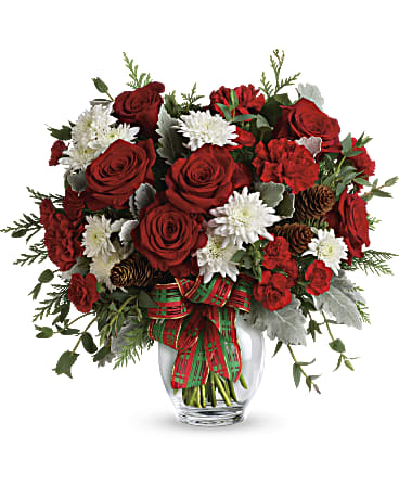 Holiday Shine Bouquet | Carnations | Same Day Flower Delivery | White | Teleflora