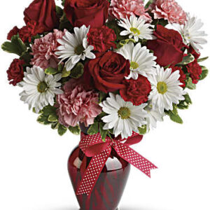 Hugs And Kisses Bouquet With Red Roses | Mixed Bouquets | Same Day Flower Delivery | Teleflora