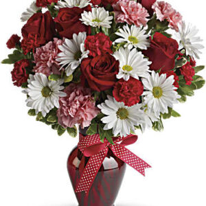 Hugs And Kisses Bouquet With Red Roses | Mixed Bouquets | Same Day Flower Delivery | Teleflora