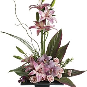 Imagination Blooms With Cymbidium Orchids Bouquet | Mixed Bouquets | Same Day Flower Delivery | Pink | Teleflora
