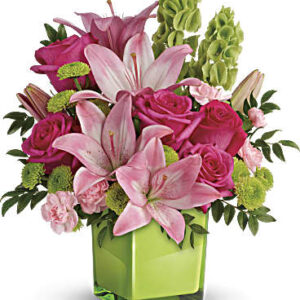 In Love With Lime Bouquet | Mixed Bouquets | Same Day Flower Delivery | Pink | Teleflora