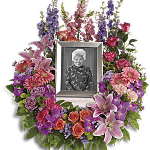 In Memoriam Wreath | Mixed Bouquets | Same Day Flower Delivery | Pink | Teleflora