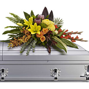 Island Memories Casket Spray | Mixed Bouquets | Same Day Flower Delivery | Multi-Colored | Teleflora