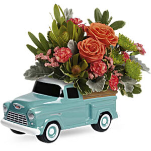 Keep Trucking Chevy Bouquet | Roses | Same Day Flower Delivery | Orange | Teleflora
