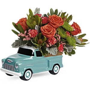 Keep Trucking Chevy Bouquet | Roses | Same Day Flower Delivery | Orange | Teleflora