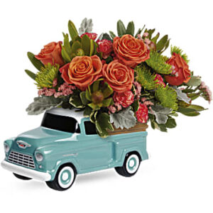 Keep Trucking Chevy Bouquet | Roses | Same Day Flower Delivery | Orange | Teleflora