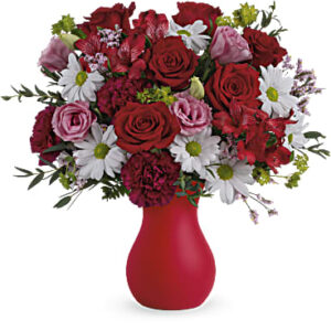 Kissed With Crimson Bouquet | Mixed Bouquets | Same Day Flower Delivery | Multi-Colored | Teleflora