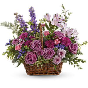 Lavender Meadow Basket Bouquet | Mixed Bouquets | Same Day Flower Delivery | Multi-Colored | Teleflora