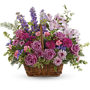 Lavender Meadow Basket Bouquet | Mixed Bouquets | Same Day Flower Delivery | Multi-Colored | Teleflora