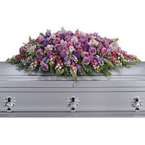 Lavender Tribute Casket Spray | Mixed Bouquets | Same Day Flower Delivery | Pink | Teleflora