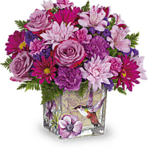 Love In Flight Bouquet | Mixed Bouquets | Same Day Flower Delivery | Purple | Teleflora