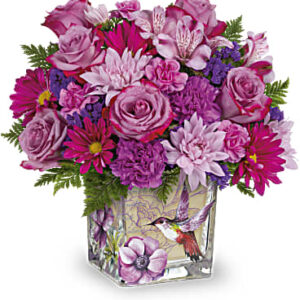 Love In Flight Bouquet | Mixed Bouquets | Same Day Flower Delivery | Purple | Teleflora