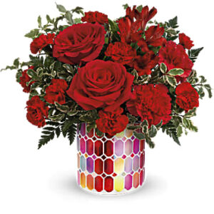 Magnificent Mosaic Bouquet | Mixed Bouquets | Same Day Flower Delivery | Red | Teleflora