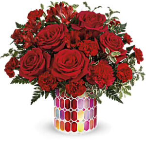 Magnificent Mosaic Bouquet | Mixed Bouquets | Same Day Flower Delivery | Red | Teleflora