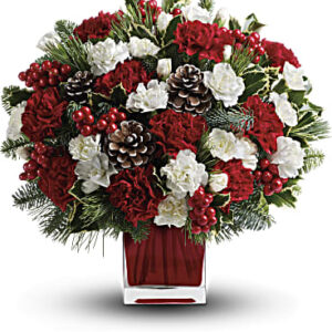 Make Merry Bouquet | Carnations | Same Day Flower Delivery | White | Teleflora