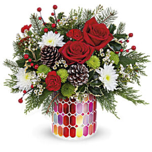Merriest Season Bouquet | Roses | Same Day Flower Delivery | White | Teleflora