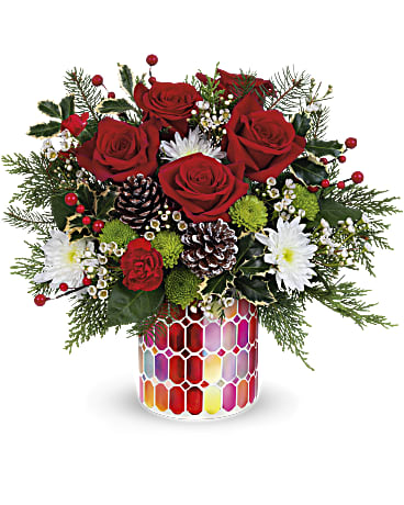 Merriest Season Bouquet | Roses | Same Day Flower Delivery | White | Teleflora