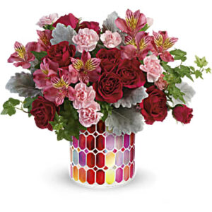 Mosaic Of Love Bouquet | Mixed Bouquets | Same Day Flower Delivery | Red | Teleflora