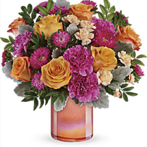 Perfect Spring Peach Bouquet | Mixed Bouquets | Same Day Flower Delivery | Multi-Colored | Teleflora