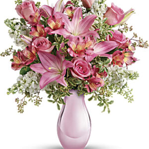 Pink Reflections Bouquet With Roses | Mixed Bouquets | Same Day Flower Delivery | Teleflora
