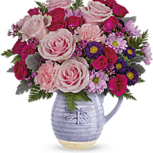 Playful Pitcher Bouquet | Mixed Bouquets | Same Day Flower Delivery | Multi-Colored | Teleflora