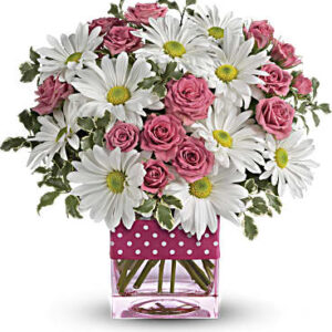 Polka Dots And Posies Bouquet | Mixed Bouquets | Same Day Flower Delivery | Multi-Colored | Teleflora