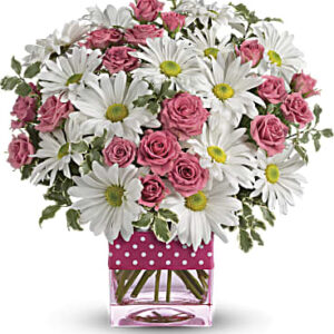 Polka Dots And Posies Bouquet | Mixed Bouquets | Same Day Flower Delivery | Multi-Colored | Teleflora
