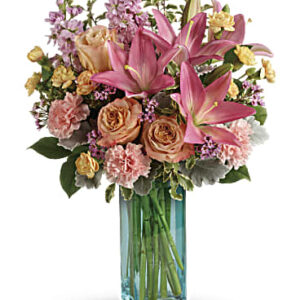 Pretty And Posh Bouquet | Mixed Bouquets | Same Day Flower Delivery | Pink | Teleflora