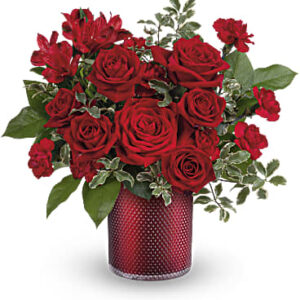 Radiant Crimson Bouquet | Mixed Bouquets | Same Day Flower Delivery | Red | Teleflora