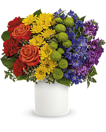 Rainbow Love Bouquet | Mixed Bouquets | Same Day Flower Delivery | Multi-Colored | Teleflora