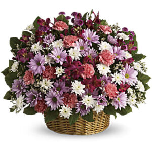 Rainbow Reflections Basket | Mixed Bouquets | Same Day Flower Delivery | Multi-Colored | Teleflora