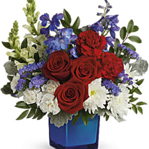 Red, White, & Blooms Bouquet | Mixed Bouquets | Same Day Flower Delivery | Teleflora