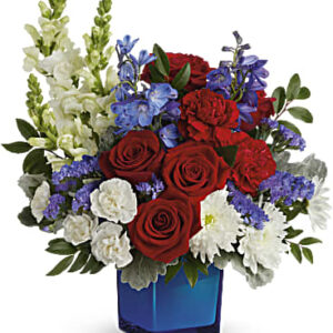 Red, White, & Blooms Bouquet | Mixed Bouquets | Same Day Flower Delivery | Teleflora