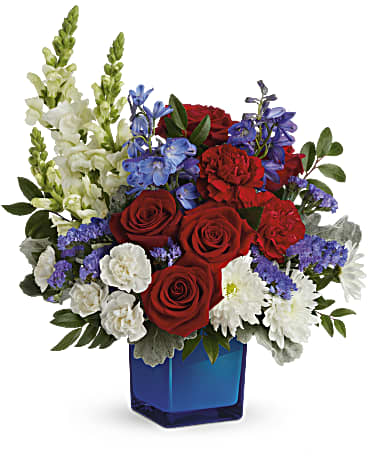 Red, White, & Blooms Bouquet | Mixed Bouquets | Same Day Flower Delivery | Teleflora
