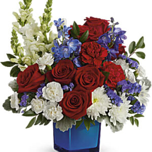 Red, White, & Blooms Bouquet | Mixed Bouquets | Same Day Flower Delivery | Teleflora