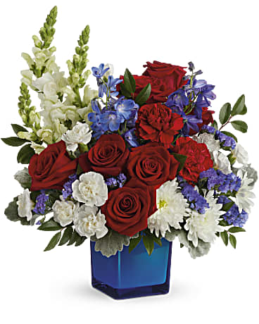 Red, White, & Blooms Bouquet | Mixed Bouquets | Same Day Flower Delivery | Teleflora