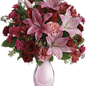 Roses And Pearls Bouquet | Mixed Bouquets | Same Day Flower Delivery | Red | Teleflora