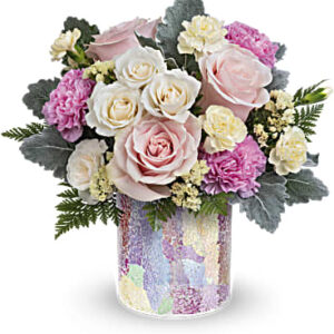 Rosy Quartz Bouquet | Roses | Same Day Flower Delivery | Multi-Colored | Teleflora