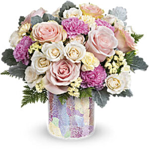 Rosy Quartz Bouquet | Roses | Same Day Flower Delivery | Multi-Colored | Teleflora