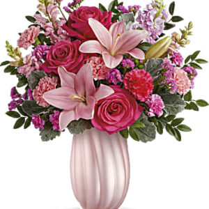 Rosy Swirls Bouquet | Mixed Bouquets | Same Day Flower Delivery | Pink | Teleflora