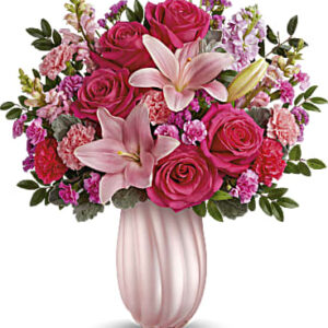 Rosy Swirls Bouquet | Mixed Bouquets | Same Day Flower Delivery | Pink | Teleflora