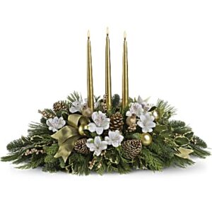 Royal Christmas Centerpiece | Alstroemeria | Same Day Flower Delivery | White | Teleflora