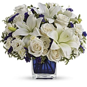 Sapphire Skies Bouquet | Mixed Bouquets | Same Day Flower Delivery | Multi-Colored | Teleflora