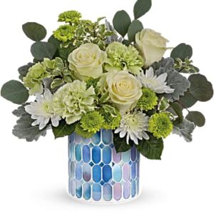 Serene Bliss Bouquet | Roses | Same Day Flower Delivery | Multi-Colored | Teleflora