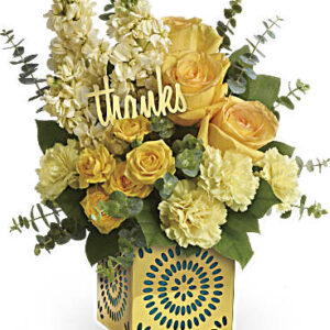 Shimmer Of Thanks Bouquet | Mixed Bouquets | Same Day Flower Delivery | Yellow | Teleflora