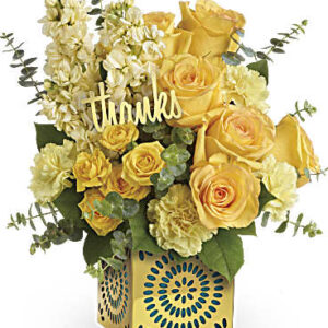 Shimmer Of Thanks Bouquet | Mixed Bouquets | Same Day Flower Delivery | Yellow | Teleflora