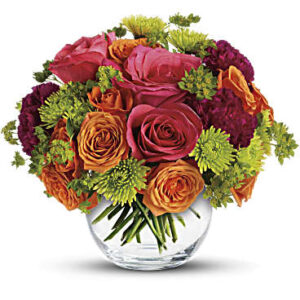 Smile For Me Bouquet | Roses | Same Day Flower Delivery | Multi-Colored | Teleflora
