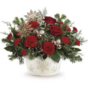 Snowflake Symphony Bouquet | Roses | Same Day Flower Delivery | Red | Teleflora